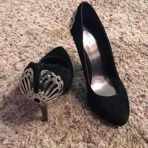 Sexy black suede stiletto